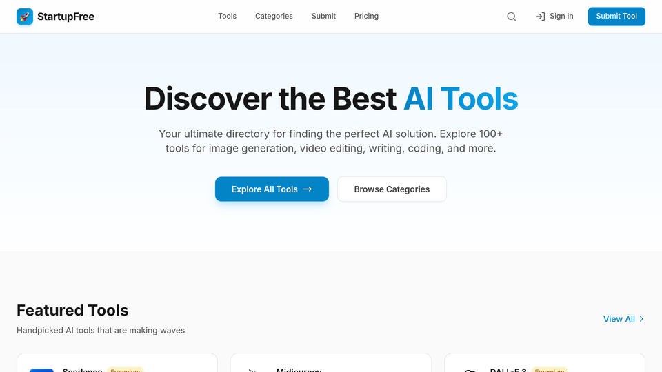 Screenshot of StartupFree