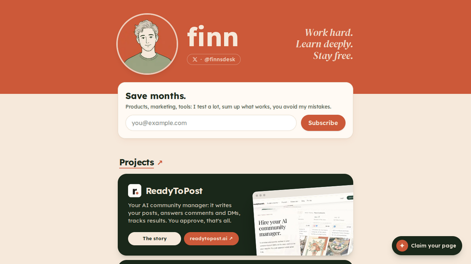 Screenshot of Finn Garden