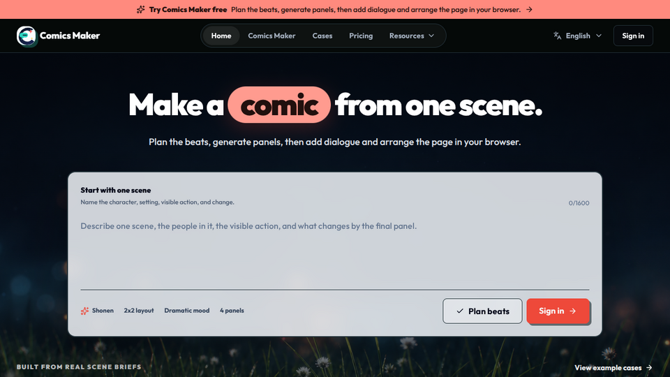 Screenshot of Comics Maker