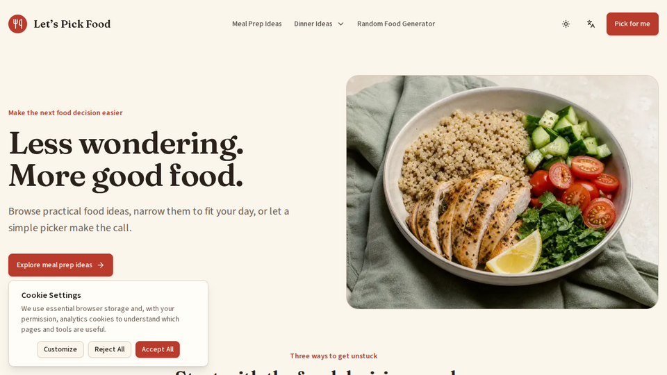 Screenshot of Let's Pick Food
