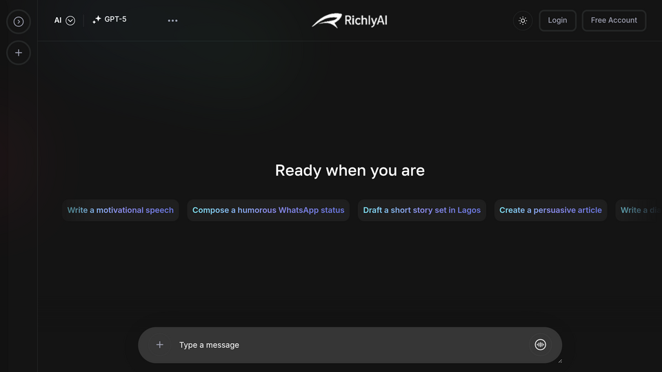 Screenshot of RichlyAI