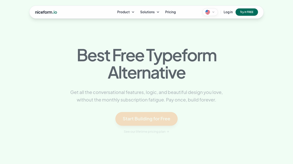 Screenshot of Niceform.io