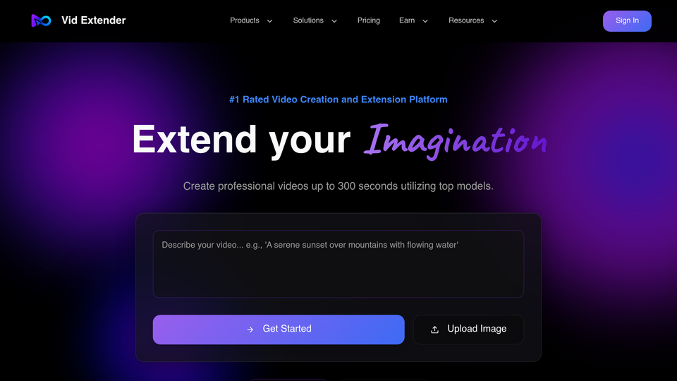 Screenshot of Vid Extender