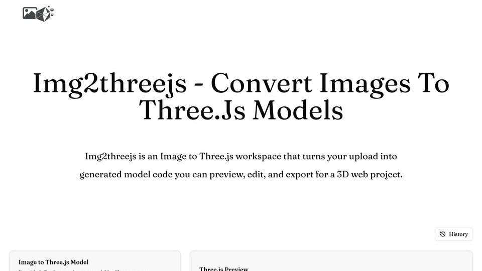 Screenshot of Image to Threejs