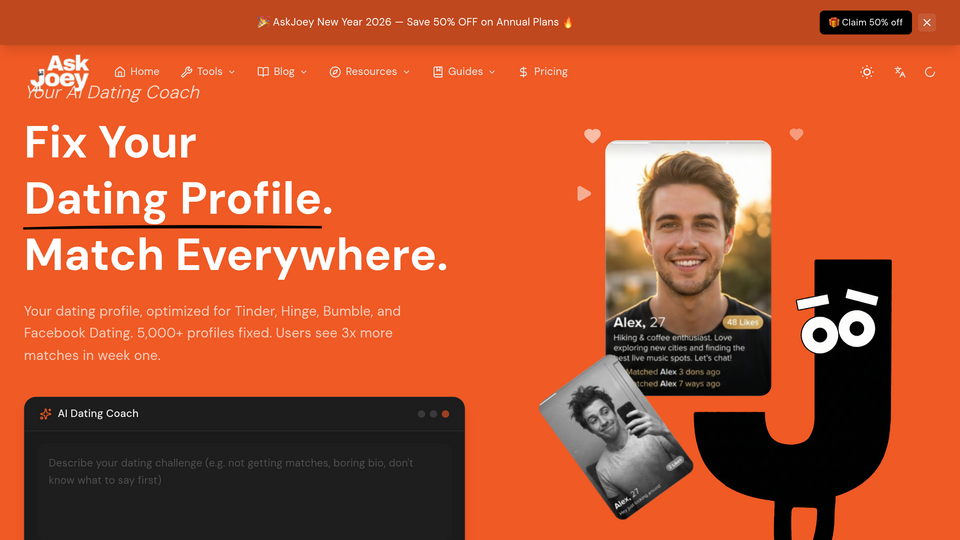 Screenshot of AskJoey