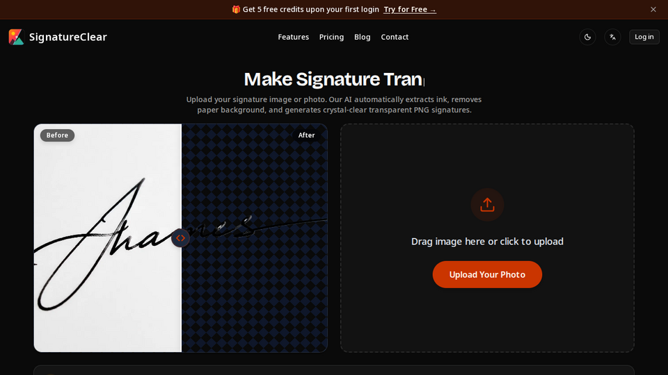 Screenshot of SignatureClear