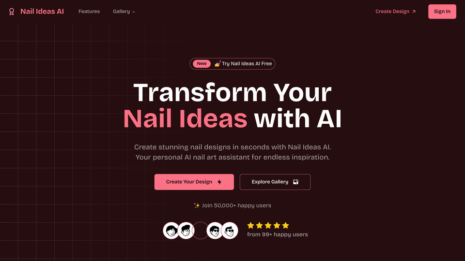 Screenshot of Nail Ideas AI