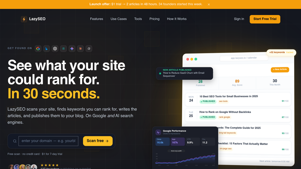 Screenshot of LazySEO