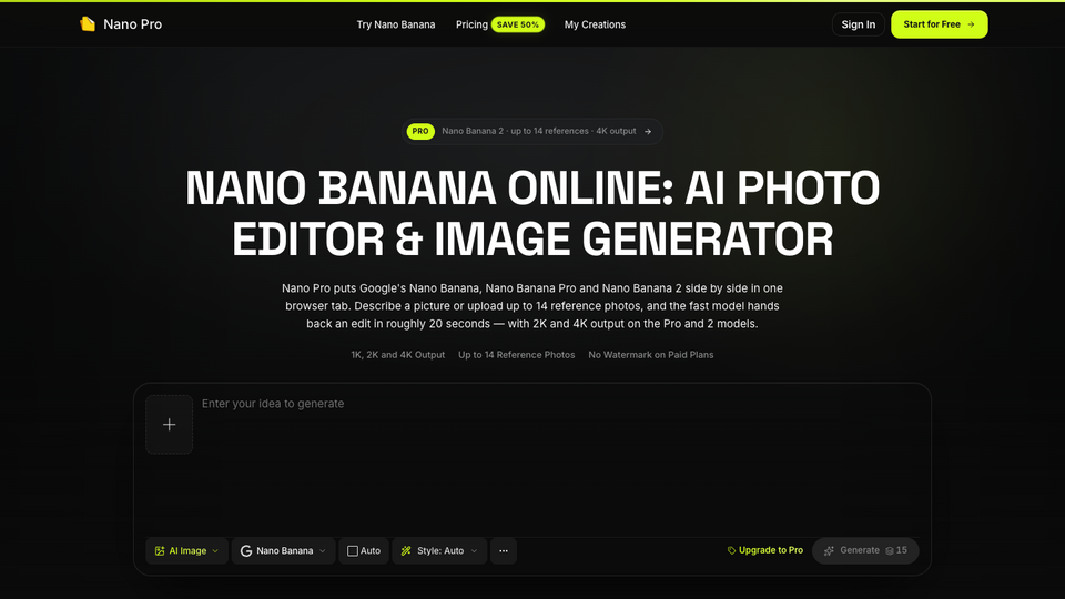 Screenshot of Nano Pro