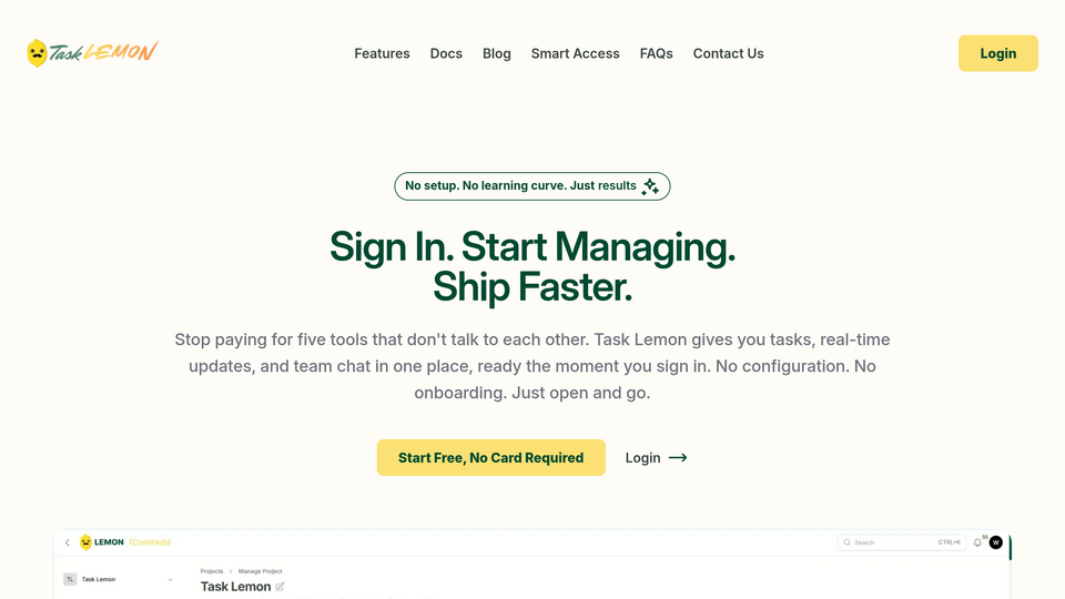 Screenshot of Task Lemon