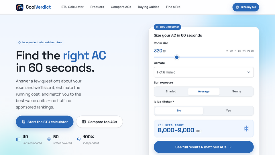 Screenshot of CoolVerdict