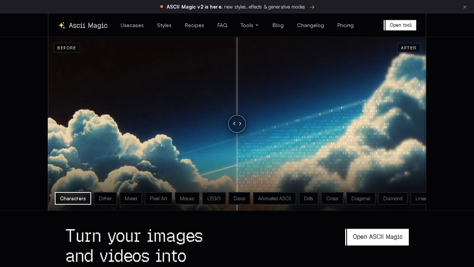 Screenshot of ASCII Magic