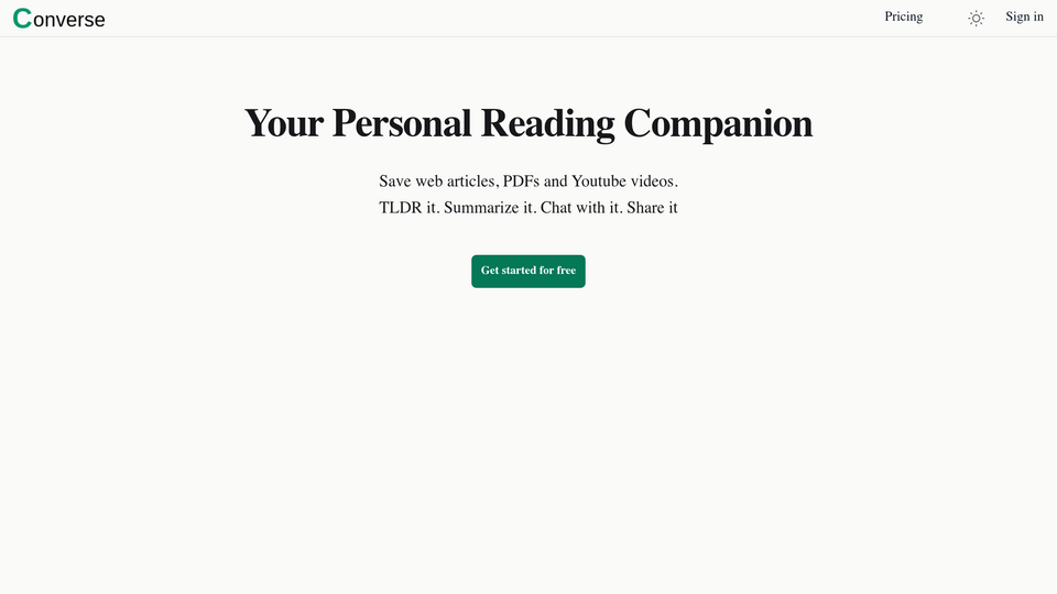 Screenshot of Converse