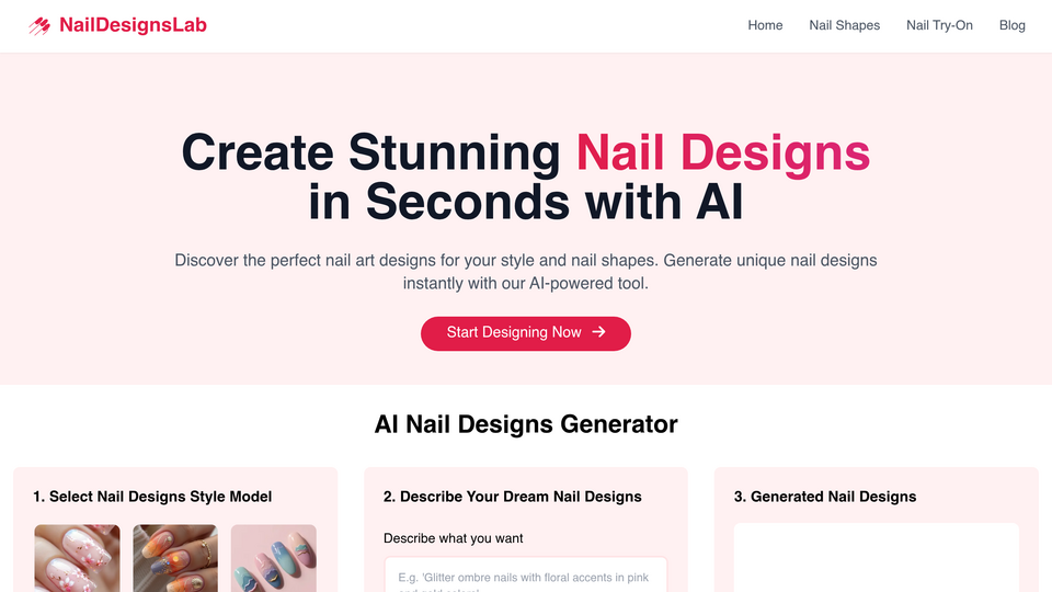Screenshot of NailDesignsLab