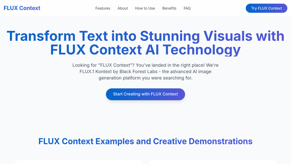 Screenshot of flux context