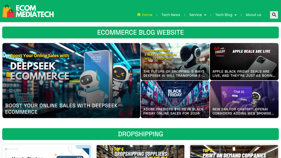 Screenshot of Ecom Mediatech