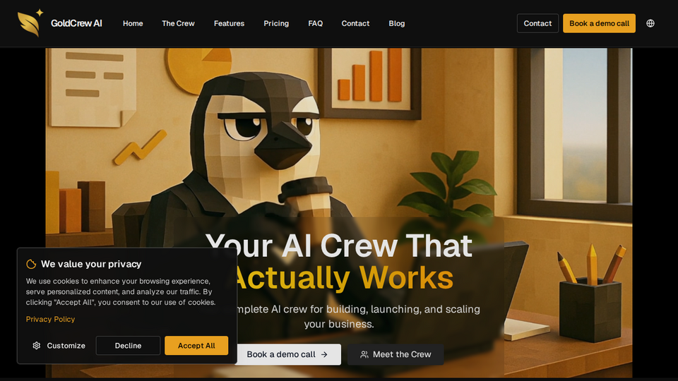 Screenshot of GoldCrew AI
