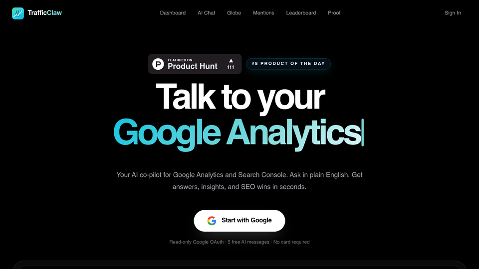 Screenshot of TrafficClaw