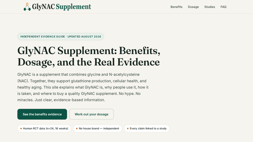 Screenshot of GlyNAC Supplement