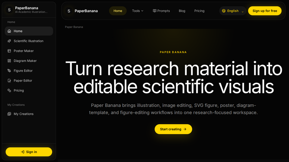 Screenshot of PaperBanana