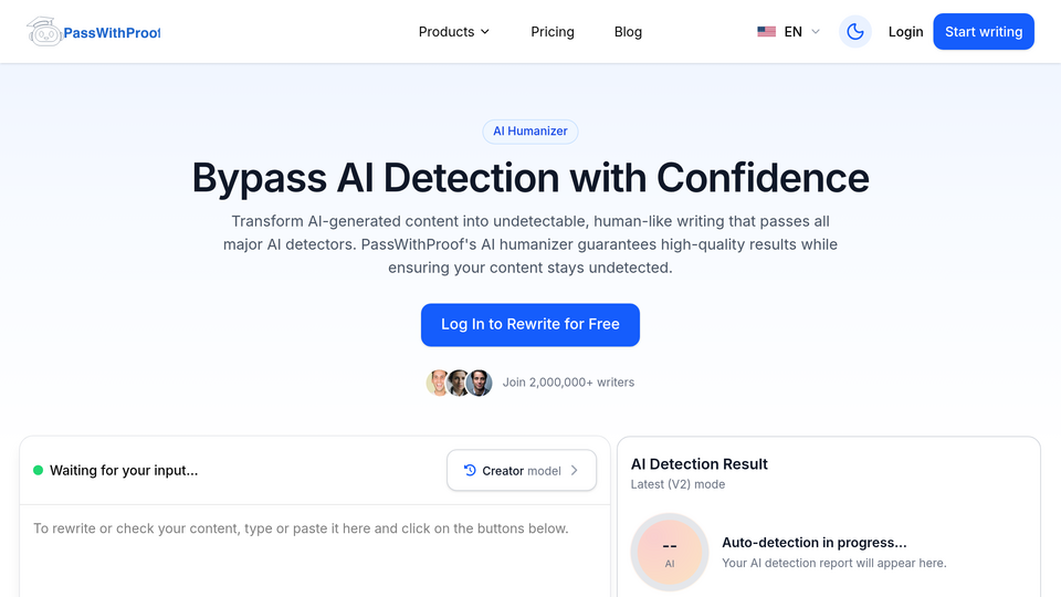 Screenshot of PassWithProof