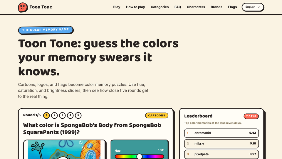 Screenshot of Toon Tone