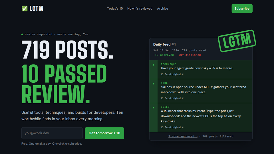 Screenshot of LGTM