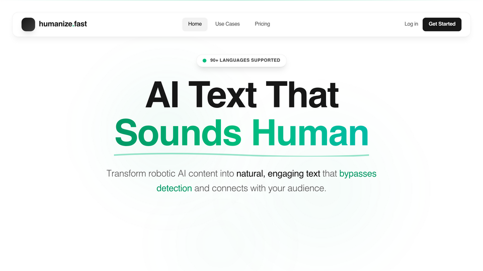 Screenshot of Humanize
