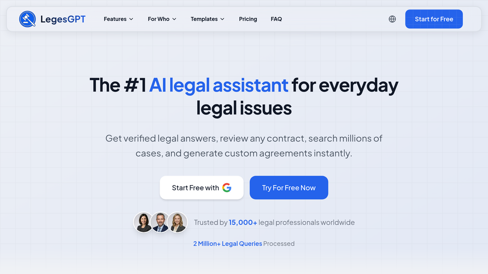 Screenshot of LegesGPT