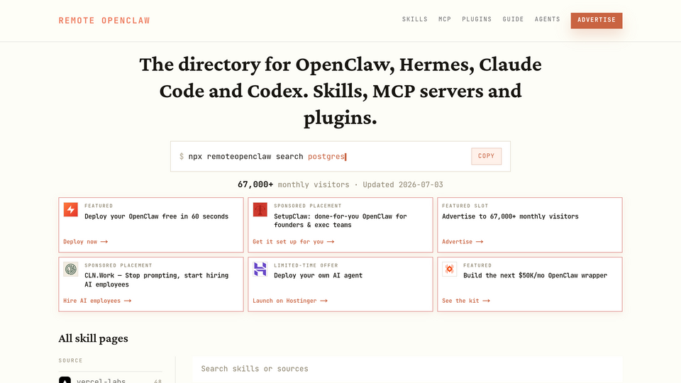 Screenshot of Remote OpenClaw