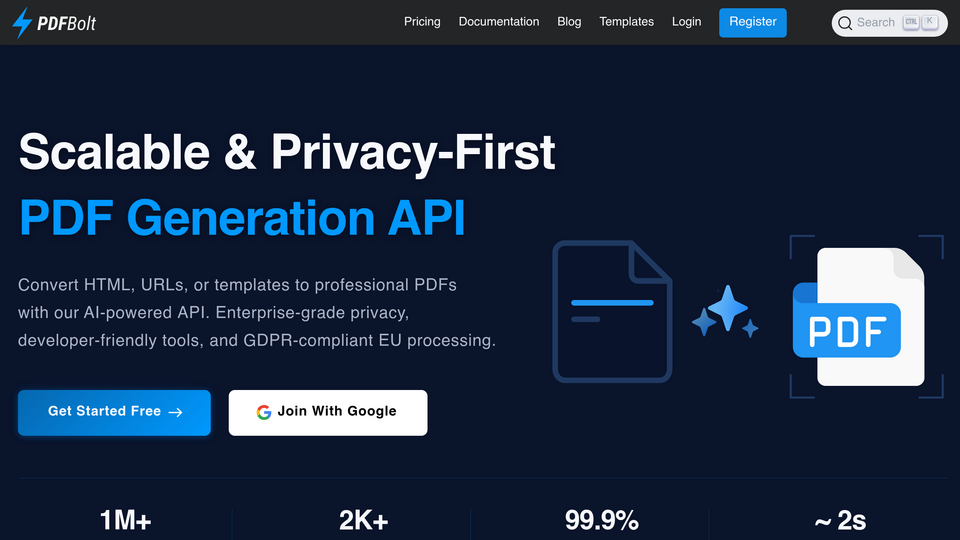 Screenshot of PDFBolt