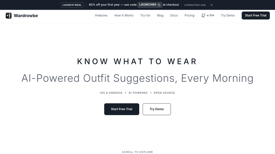 Screenshot of Wardrowbe
