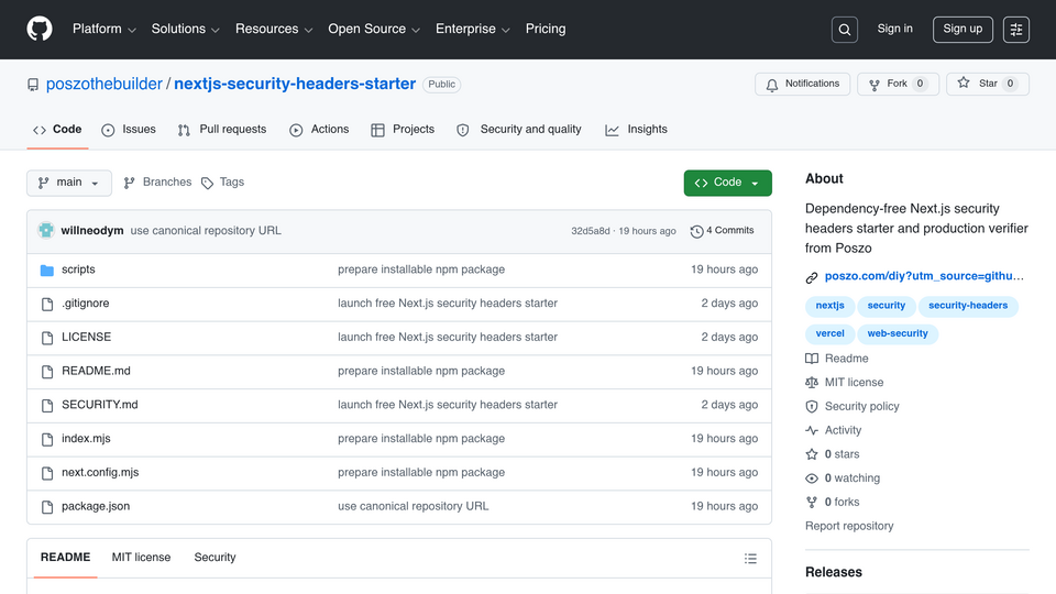 Screenshot of Next.js Header Guard