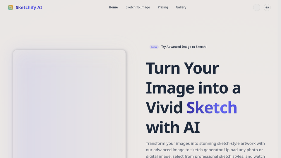 Screenshot of Sketchify AI