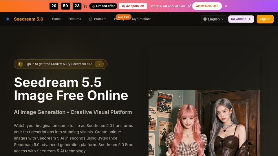 Screenshot of Seedream 5.0