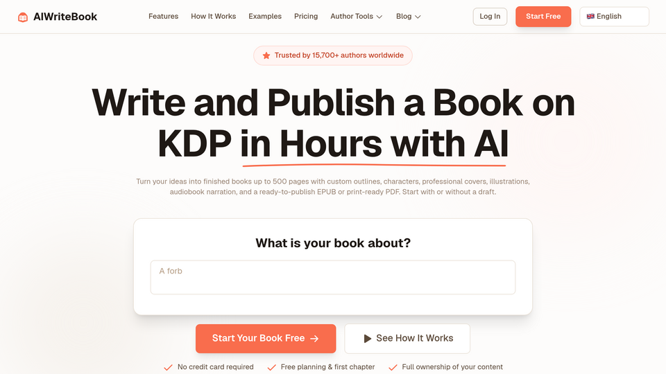 Screenshot of AIWriteBook