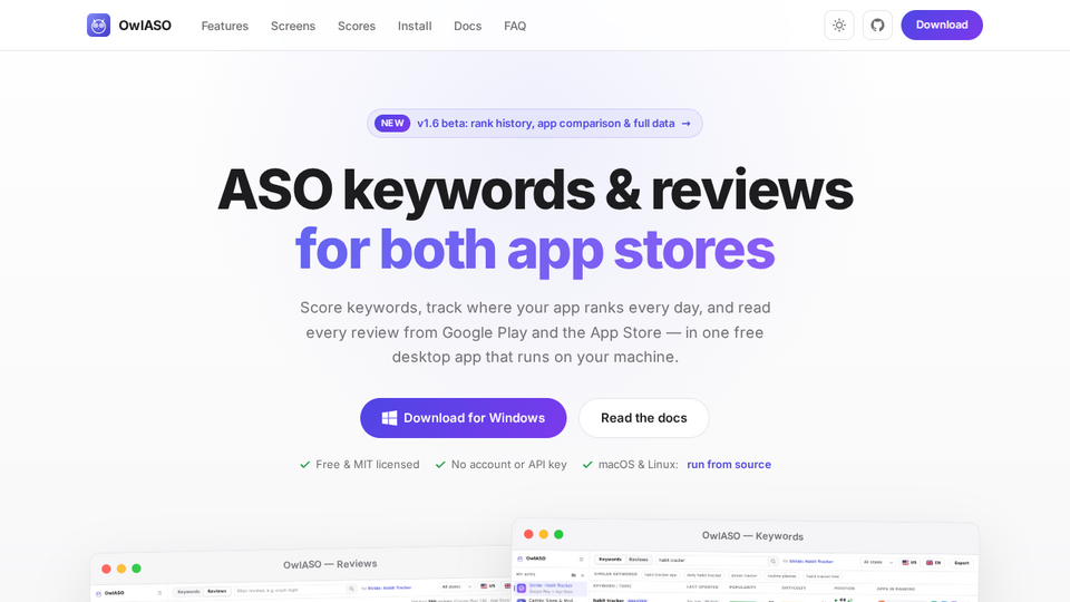 Screenshot of OwlASO