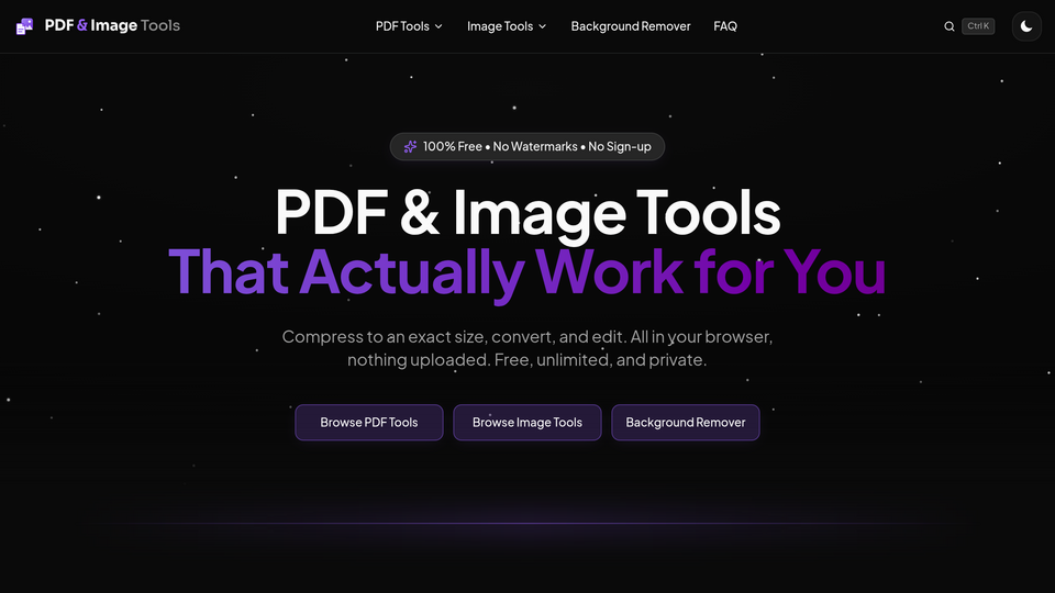 Screenshot of PDF & Image Tools