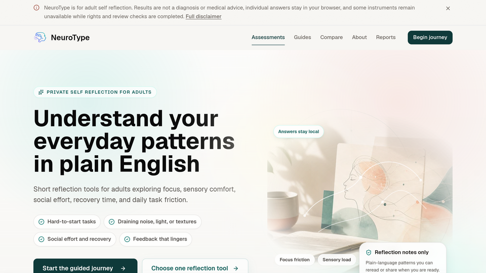 Screenshot of NeuroType