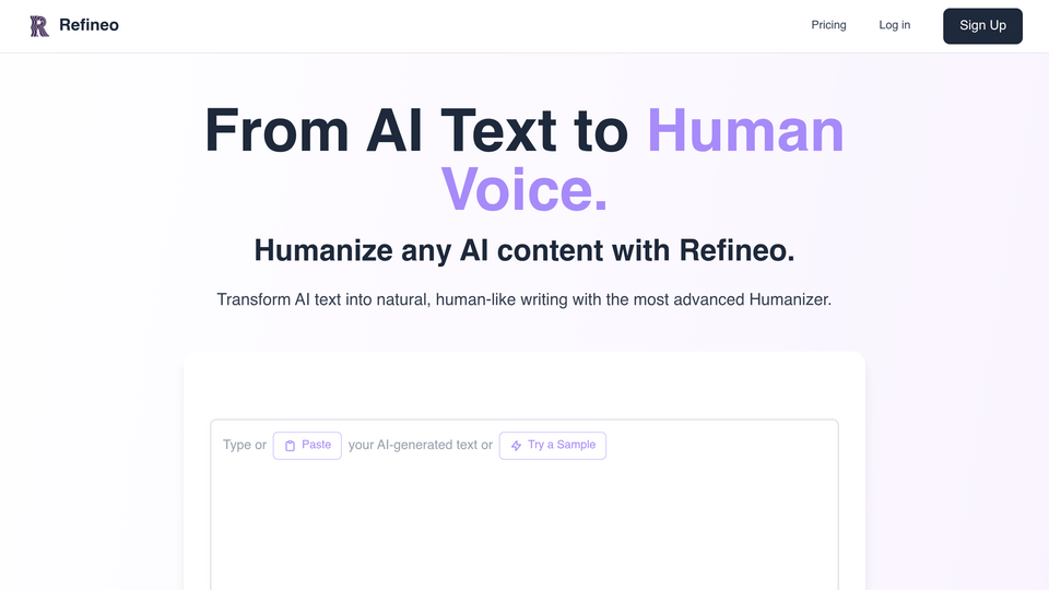Screenshot of Refineo - AI Humanizer