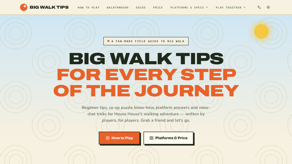 Screenshot of Big Walk Tips