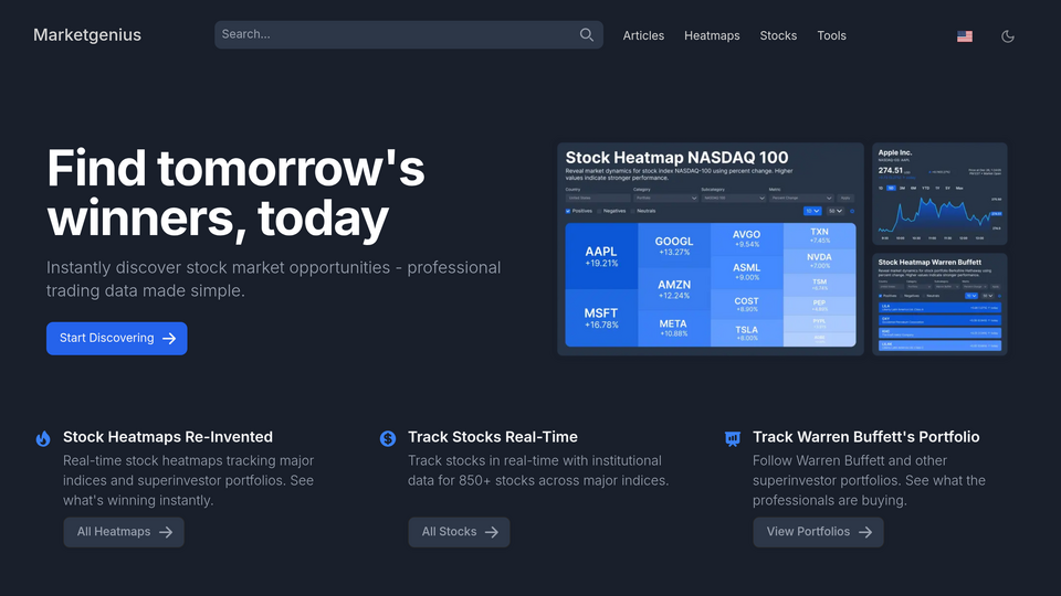Screenshot of Marketgenius