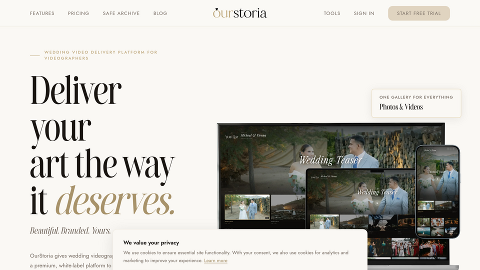 Screenshot of OurStoria