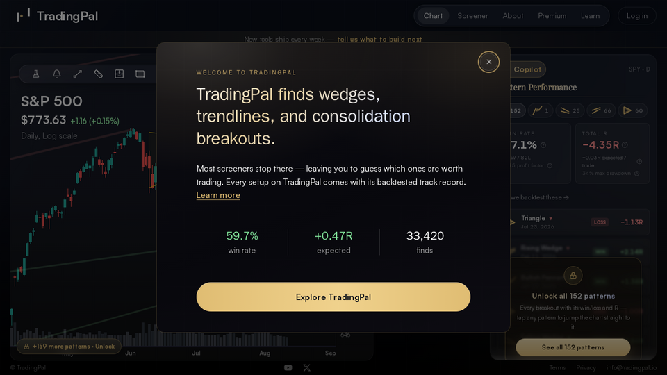 Screenshot of TradingPal