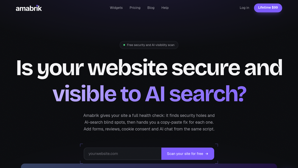 Screenshot of Amabrik