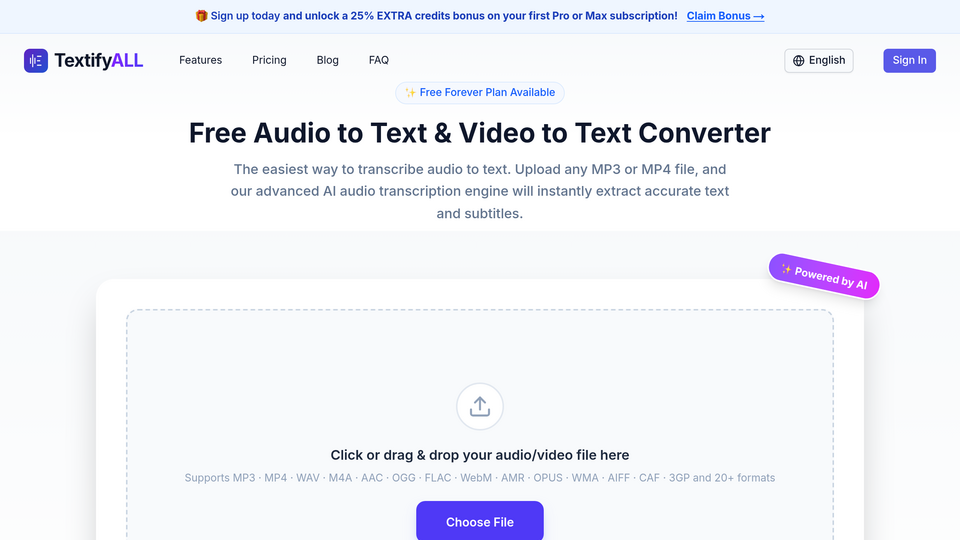 Screenshot of TextifyALL