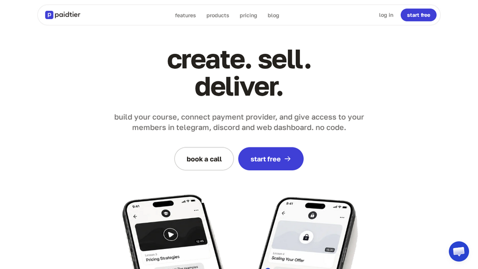 Screenshot of paidtier