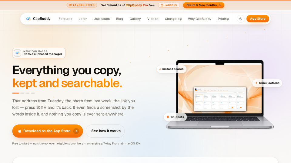 Screenshot of ClipBuddy