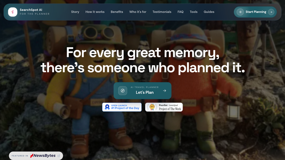 Screenshot of SearchSpot AI
