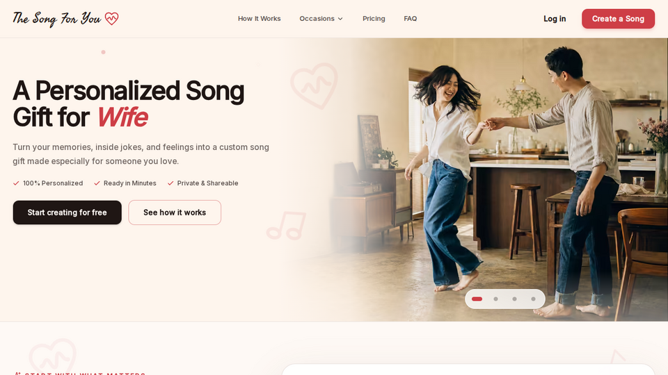 Screenshot of The Song For You